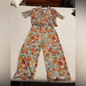 Zara floral two piece outfit